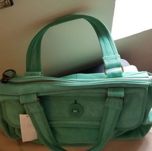 GAP handbag, green suede